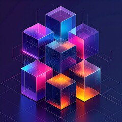 abstract 3d cubes