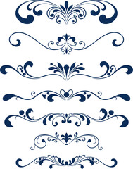 Elegant Decorative Flourishes and Dividers Set