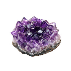 Amethyst cluster crystal geode purple mineral rock formation png