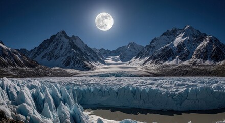 moon over the mountains