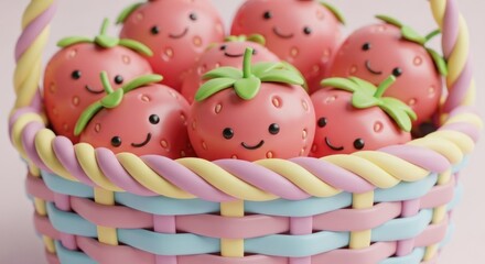 easter basket with easter eggs