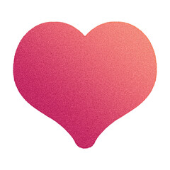 Red PNG heart on transparent background, isolated design element