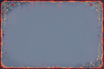 The red grunge background and frame design feature striking, textured patterns combined with ink splatter and watercolor splashes to create a vibrant, dirty-looking red wallpaper background.