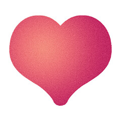 Carmine red PNG heart on transparent background