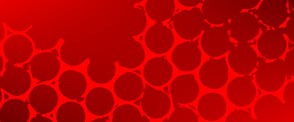 Abstract red vector background with organic circular shapes and flowing connections, creating a bold, dynamic, and modern pattern ideal for branding, posters, and digital design.