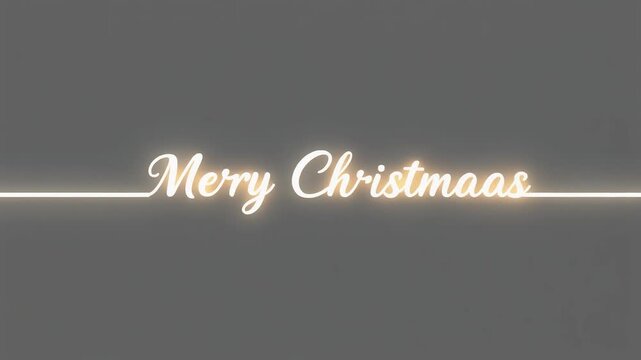 Elegant festive Merry Christmas greeting. The message appears to be crafted with a bright neon sign.