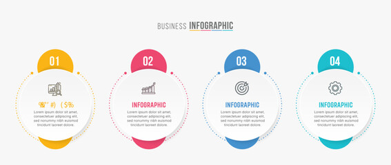 Timeline infographic template design. 3-4-5 options or steps business infographic template design. Can be used for process diagram, presentations, workflow layout, flow chart, steps, banner.