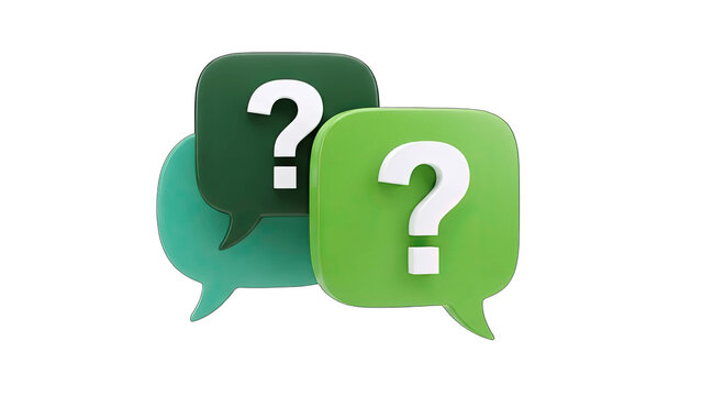 Question Mark Speech Bubbles: Asking Questions Concept