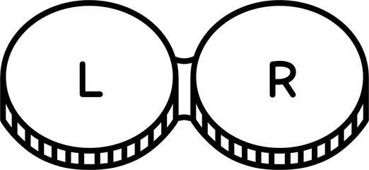 렌즈케이스 흑백