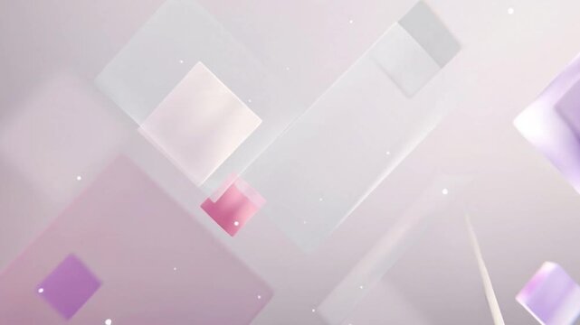 Abstract vibrant multi color 3d geometric shapes background with artistic motion texture and minimalist design seamless loop motion graphic for creative editorial presentation