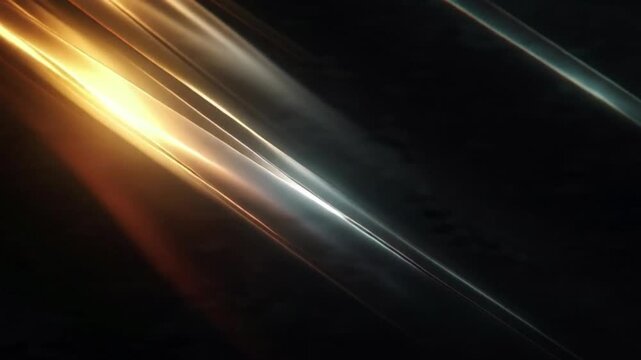 Abstract glowing vertical light lines on dark background with fiery orange and gold colors seamless loop motion graphic for technology and premium luxury design presentation