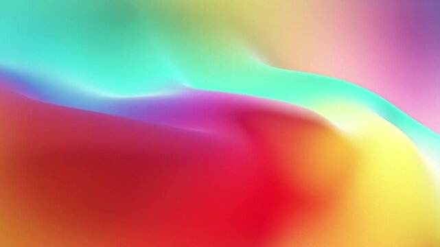 Artistic vibrant multi color background with flowing smooth waves texture seamless loop motion graphic for creative digital art and modern creative design presentation