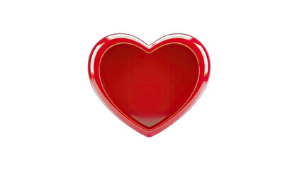 Fototapeta premium Red Heart Shape on White Background