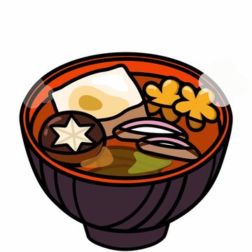 Bouncing and rotating zoni ingredients White background looping animation, H.264 format. This is paid content.