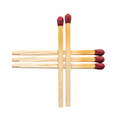 Matchsticks isolated on transparent background