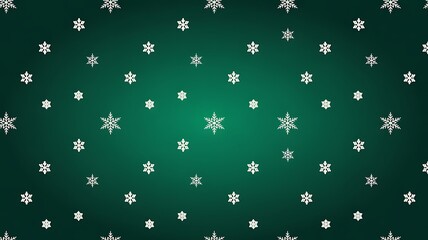 White Snowflakes Falling on a Dark Teal Gradient Background