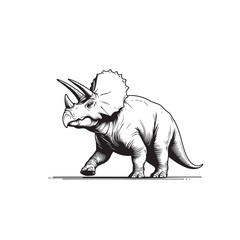 triceratops walking. © Kenotia