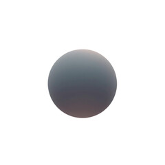 A dark gray sphere with a subtle gradient is centered on a plain white background viewed from a straightforward angle.