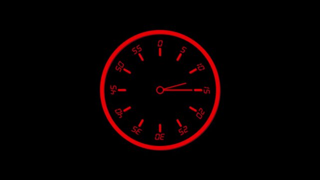 Stop watch or clock icon on white background. Clock timer with moving arrows and loop time lapse animation optimized for clean time-tracking visuals