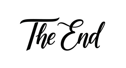 The end calligraphy finale conclusion last page final scene closing chapter end titles end credits