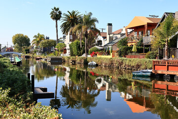 Venice Canals, historic canal district in the Venice neighborhood of Los Angeles, California