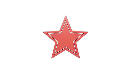 Obraz premium Red Star Isolated on White Background