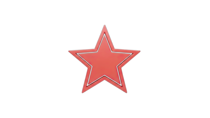Red Star Isolated on White Background