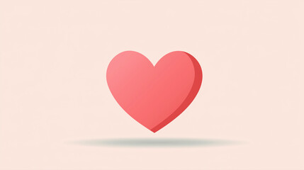 優しく浮かぶハートが気持ちを伝えるミニマルデザイン背景