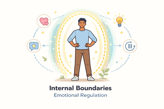Emotional control and personal growth with internal boundaries concept