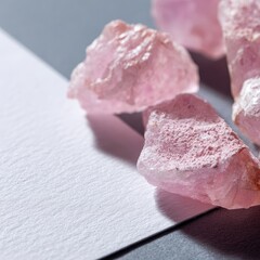 Pink Crystals On White Background