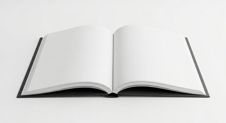 Open Blank Book on White Background Empty Pages for Your Creative Ideas and Copy Space