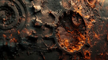 Gears Connecting, Abstract, Industrial background, mechanics