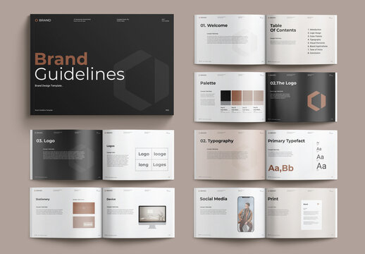 Modern Brand Identity Guideline Book Template
