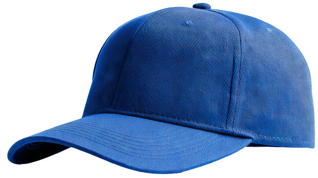 Blue cap isolated in high resolution png style with clean transparent background feel, sharp detailed cutout ideal for apparel branding, ecommerce product mockups, stickers, and digital design use
