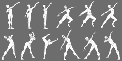 Dynamic pose references a collection of expressive human figure sketches