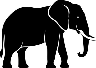 Black Elephant Silhouette Illustration 2.