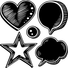 Hand Drawn Icons and Elements Vector 