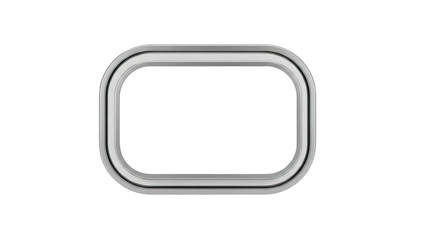 Silver Frame Isolated on White Background