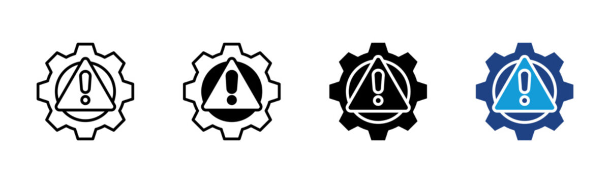 Incident icon set multiple style collection