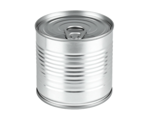 Shiny metal cylinder with a pull-top lid, on a dark background