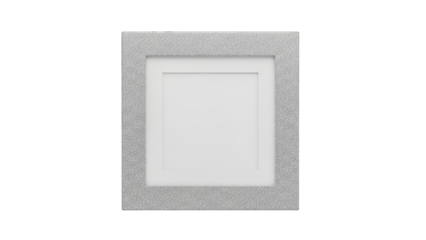 Silver Picture Frame Isolated on White Background