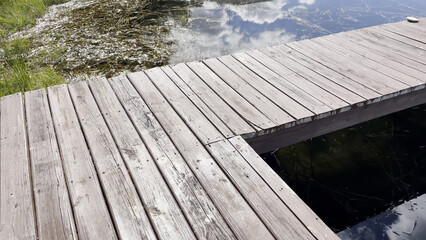 Lake Roy wooden decking looking down