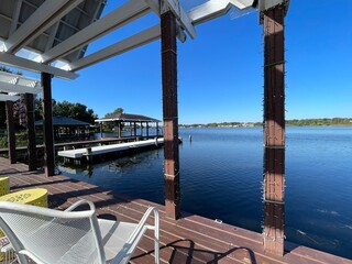 Lake Roy clear blue sky relaxing scene looking out