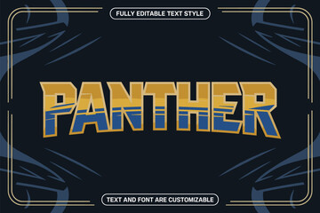Panther editable text effect and font style for sports team logo branding gaming mascot identity professional athletic apparel design corporate marketing graphic resources for esports competition