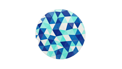 Geometric Patterned Circle on White Background