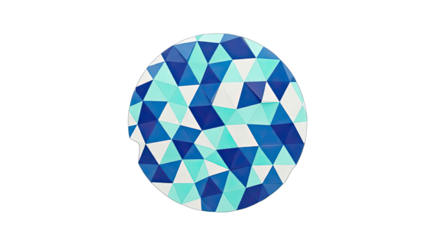 Geometric Patterned Circle on White Background - Powered by Adobe