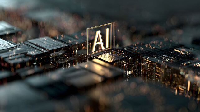 Futuristic graphic design innovations ai technology in the digital landscape close-up - Powered by Adobe