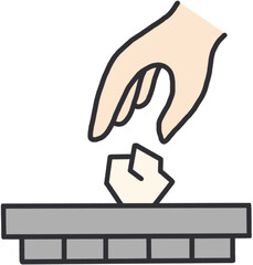 A hand  throwing away trash