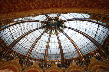 Glass dome of Galeries Lafayette in Paris © Moiseii Production