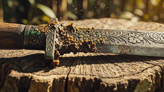 Cleaning the Mystery Gunk Off This Ornate Forest Dagger